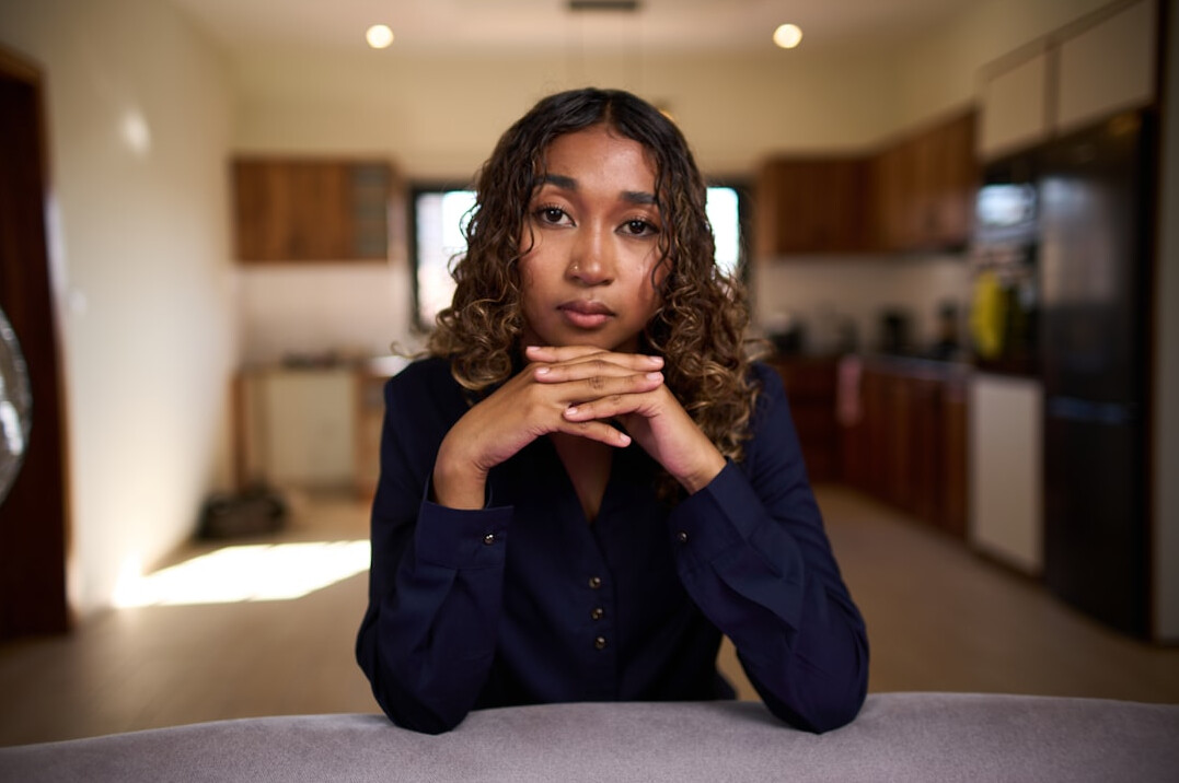 anxious person at home