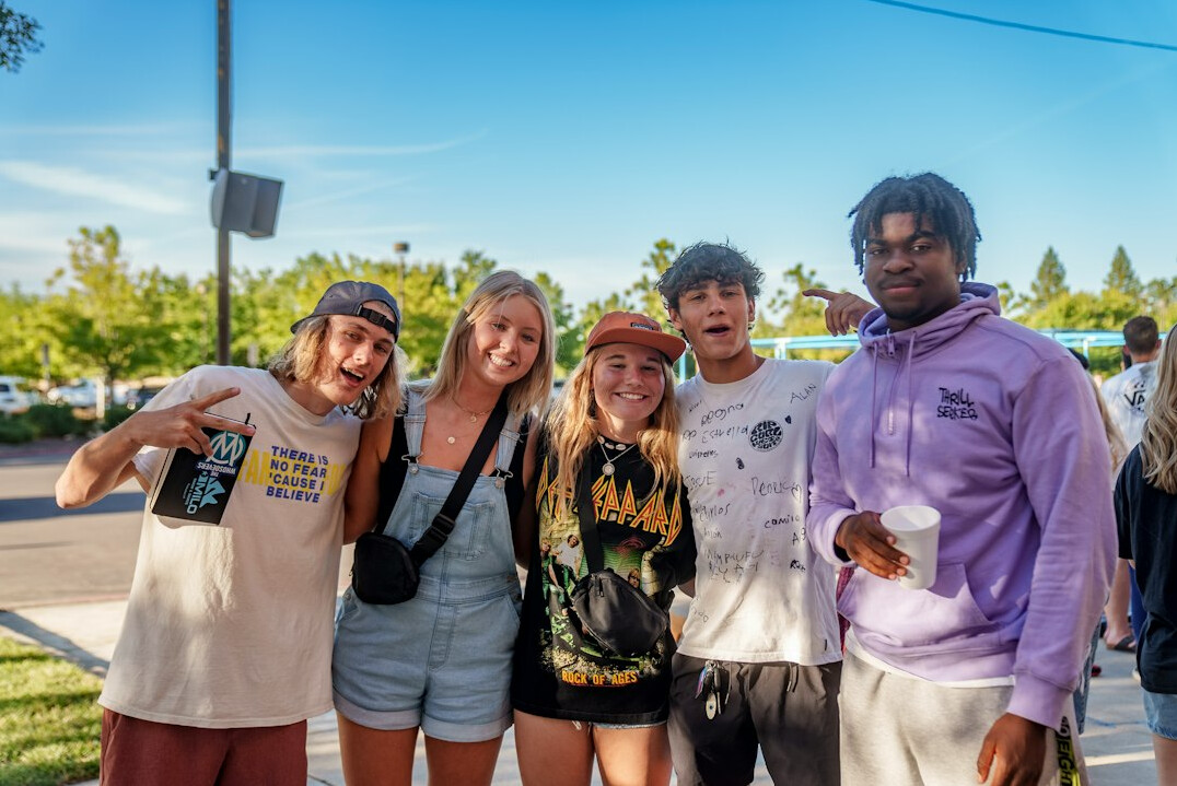 diverse group of young friends